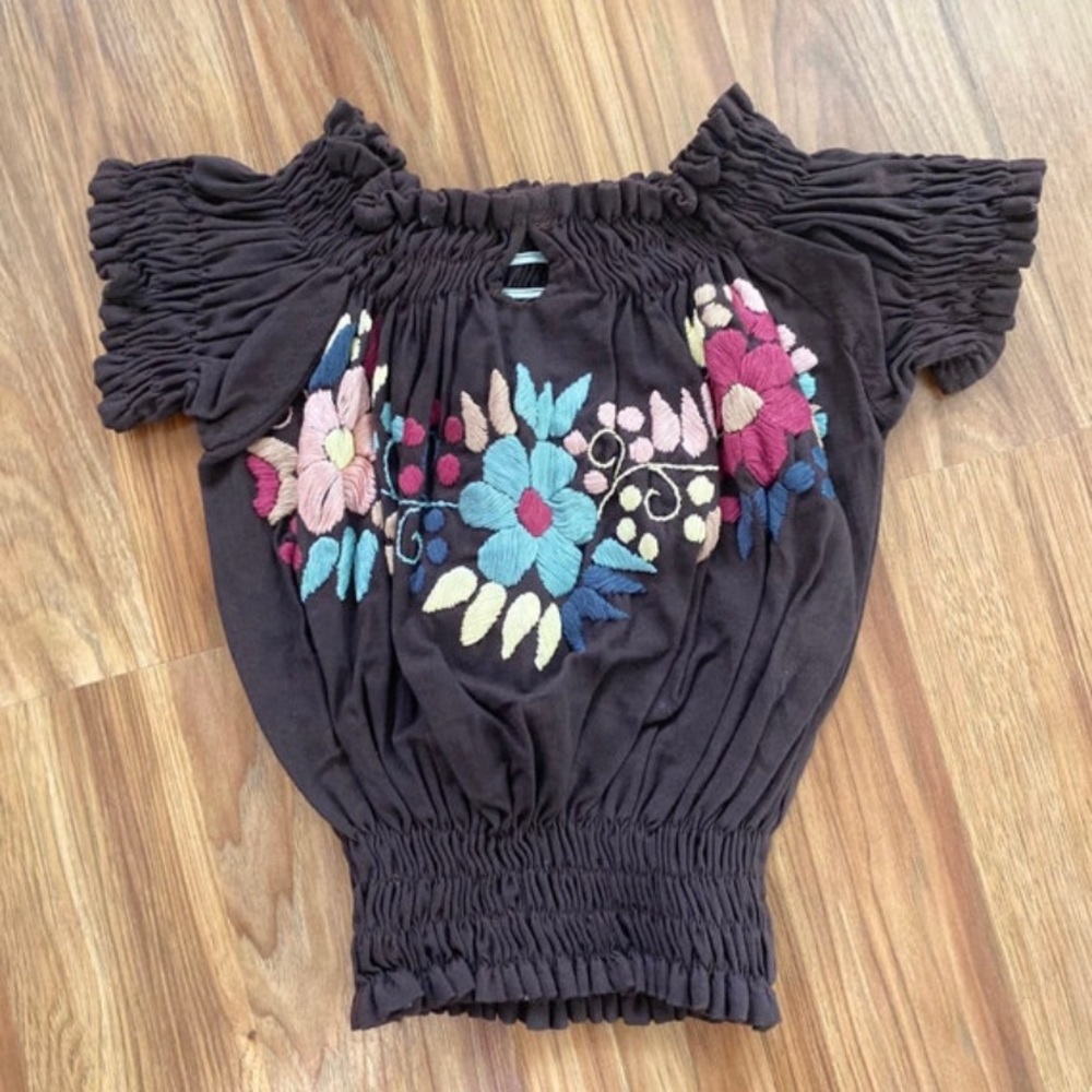 Brown Crop top